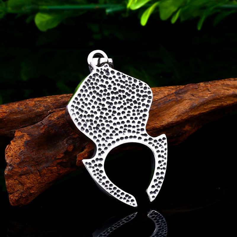 High quality frog eye pendant magic eye charm necklace stainless steel trendy men women Engagement jewelry