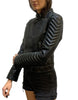 Women Designer Contrast Stitch Biker Jacket