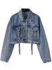 Spring And Summer  Street Fashion Women Loose  Bolero Light Blue Denim Jacket