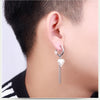 Cool Vintage Punk / Gothic/ Rock  Stainless Steel Ear Ring with Chain