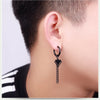 Cool Vintage Punk / Gothic/ Rock  Stainless Steel Ear Ring with Chain