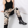 Cross Bandage Pants High Waist Full Length Plus Size Casual Black Uni sex Trousers