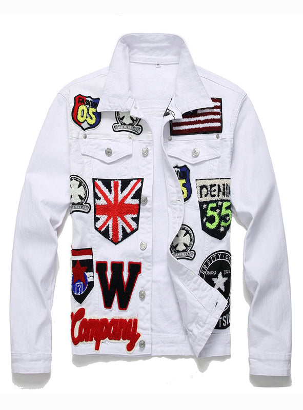 3007 New Coming Best Price Men Badge Patch Jacket