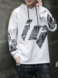 Sweater  Eco men's hooded fake two section head loose letter printing brand  autumn clothes