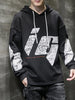 Sweater  Eco men's hooded fake two section head loose letter printing brand  autumn clothes