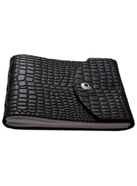 Leather Croco Embossed Personal Journal/ Diary , Accessories - CrabRocks, LeatherfashionOnline
 - 1