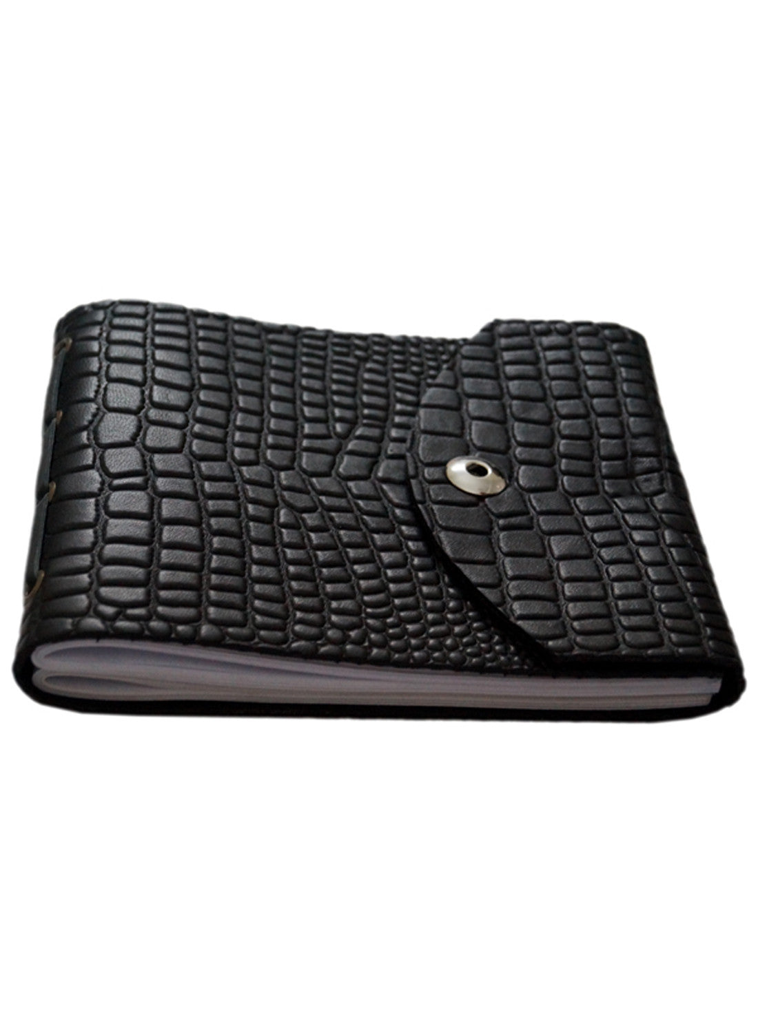 Leather Croco Embossed Personal Journal/ Diary , Accessories - CrabRocks, LeatherfashionOnline
 - 1