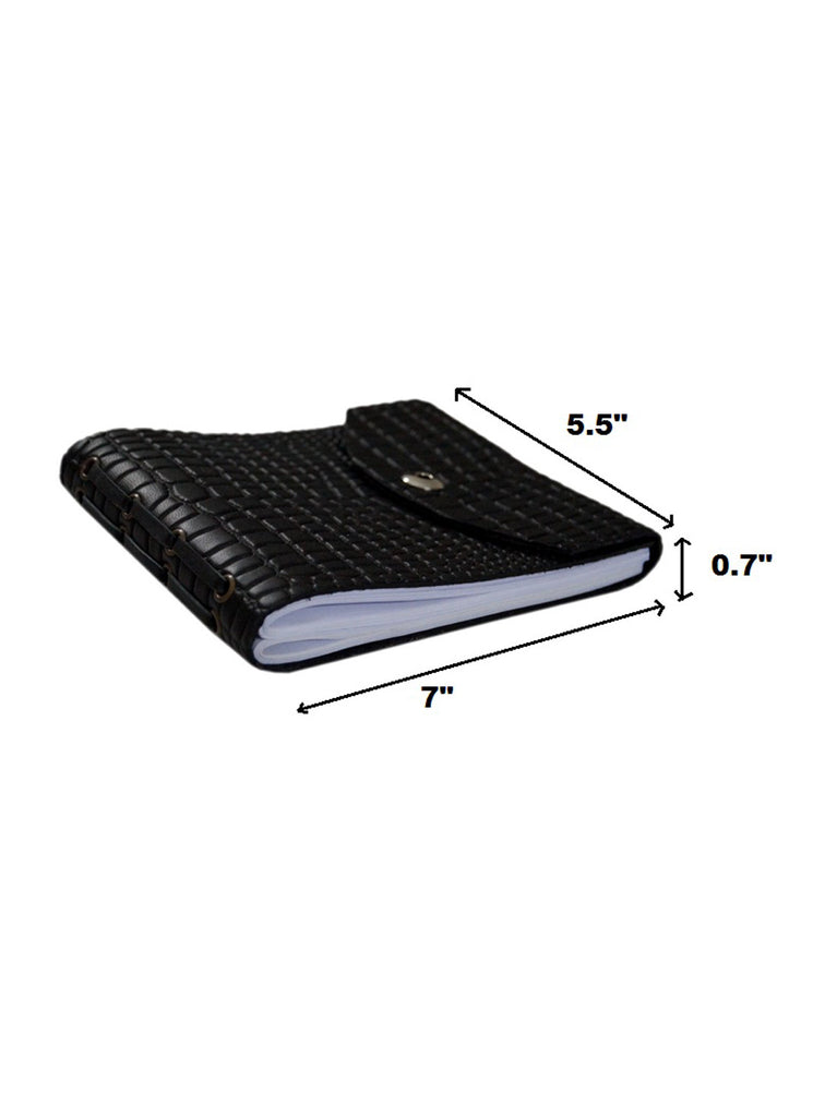 Leather Croco Embossed Personal Journal/ Diary , Accessories - CrabRocks, LeatherfashionOnline
 - 4