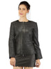 Velvet Women Multi Quilted Leather Jacket with Designer classic style