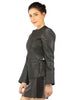 Velvet Women Multi Quilted Leather Jacket with Designer classic style