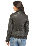 Women Leather Fitted Blazer , Women Jacket - CrabRocks, LeatherfashionOnline
 - 3