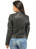 Women Leather Washed Rivet Jacket , Women Jacket - CrabRocks, LeatherfashionOnline
 - 3