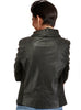 Linda Woman Designer High Collar Leather Jacket