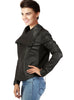 Linda Woman Designer High Collar Leather Jacket