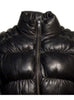Designer Women Leather Puffer Down Jacket