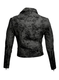Women Marbled Leather Biker Jacket , Women Jacket - CrabRocks, LeatherfashionOnline
 - 7