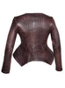 Women Multi Stitch Leather Frock Jacket , Women Jacket - CrabRocks, LeatherfashionOnline
 - 5