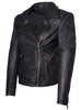 Women Designer Floral Puffed Embroidery Biker Jacket , Women Jacket - CrabRocks, LeatherfashionOnline
 - 2