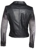 Women Ombre Croco Printed Leather Biker Jacket , Women Jacket - CrabRocks, LeatherfashionOnline
 - 3