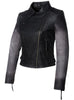 Women Ombre Croco Printed Leather Biker Jacket , Women Jacket - CrabRocks, LeatherfashionOnline
 - 2