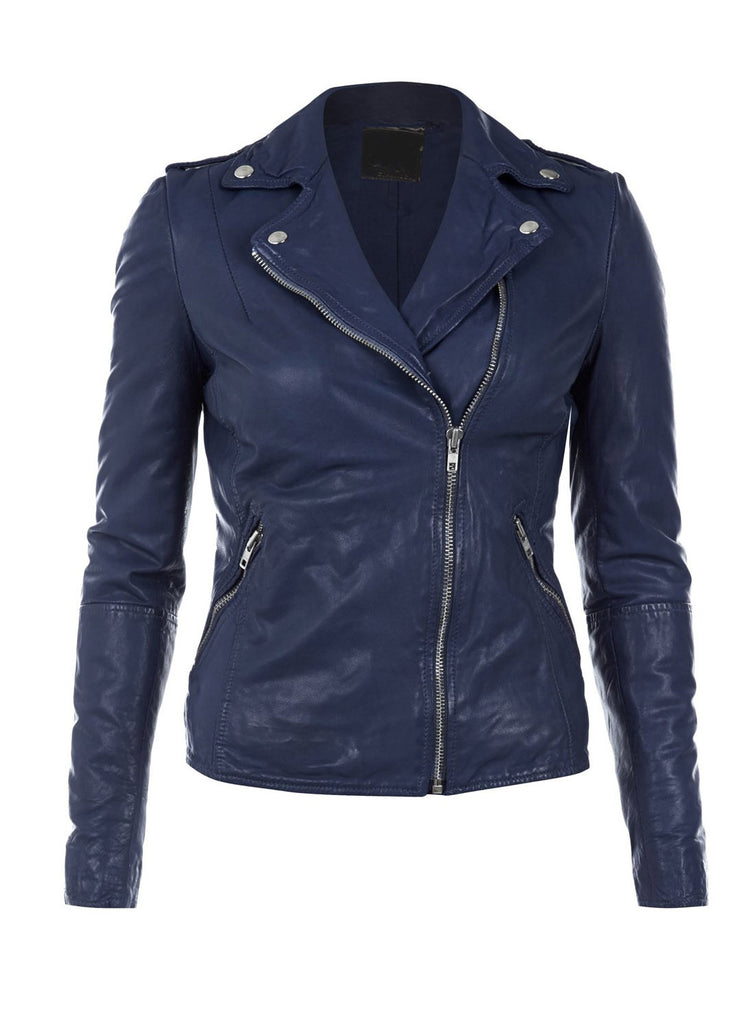 Women Classic Biker Jacket by Vannamoda