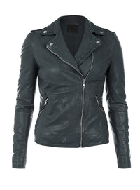 Women Classic Biker Jacket by Vannamoda