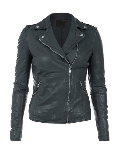 Women Classic Biker Jacket by Vannamoda