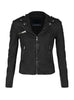 Leather Washed Vintage Women Jacket XS / LEATHER / Black, Women Jacket - CrabRocks, LeatherfashionOnline
 - 1