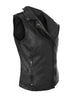 Leather Biker Tumble Washed Women Zipped Waist Coat Jacket , Women Jacket - CrabRocks, LeatherfashionOnline
 - 2