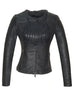 Women Designer Slashed Front Leather Women Jacket