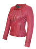 Women Designer Slashed Front Leather Women Jacket