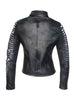 Leather  Women Jacket with Designer Cut Work  Stylish Sleeve