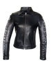 Leather  Women Jacket with Designer Cut Work  Stylish Sleeve