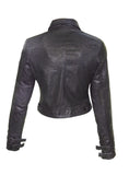 Vannamoda Crop Leather Washed Jacket