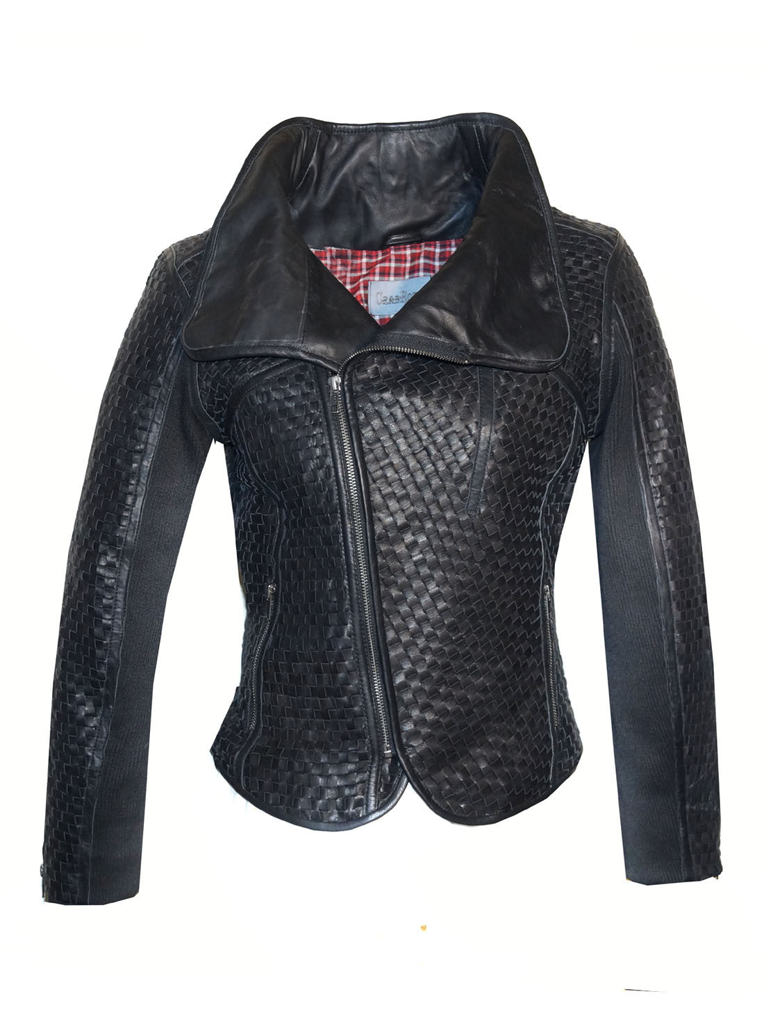 Viva Leather Designer Women Full Woven Jacket