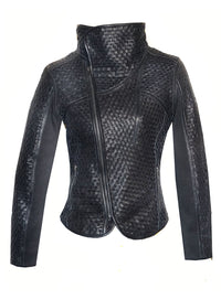 Viva Leather Designer Women Full Woven Jacket