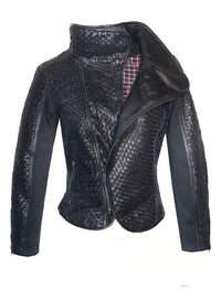 Viva Leather Designer Women Full Woven Jacket