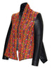 Ethnic Embroidery Waterfall Drape  Leather Women Jacket