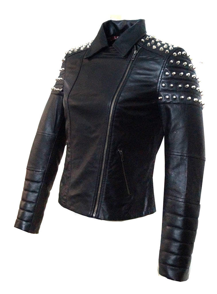 Victoria Studded Women Leather Jacket