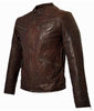 Men's Leather Washed Vintage Biker Studded Jacket , Men Jacket - CrabRocks, LeatherfashionOnline
 - 1