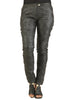 Ladies Designer Diamond Patch Leather Pant S / Black / Leather, Ladies leather Pant/Leggings - CrabRocks, LeatherfashionOnline
 - 1