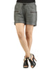 Ladies Leather Casual Shorts S / Leather / Grey, Ladies Leather Shorts - CrabRocks, LeatherfashionOnline
 - 4