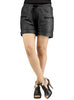 Ladies Leather Casual Shorts S / Leather / Black, Ladies Leather Shorts - CrabRocks, LeatherfashionOnline
 - 1