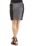 Women Designer Laser Printing Fitted Leather Skirt , Women Leather Skirt - CrabRocks, LeatherfashionOnline
 - 3