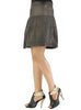 Leather Pleated Frock Style Ladies Skirt , Women Leather Skirt - CrabRocks, LeatherfashionOnline
 - 2