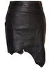 CrabRocks Asymmetrical Soft Lamb Leather Women Skirt S / Leather / Black, Women Leather Skirt - CrabRocks, LeatherfashionOnline
 - 1