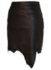 CrabRocks Asymmetrical Soft Lamb Leather Women Skirt , Women Leather Skirt - CrabRocks, LeatherfashionOnline
 - 4