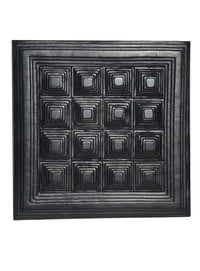Leather Designer Pyramid Decorative Wall Tiles Black, Leather Tiles - CrabRocks, LeatherfashionOnline
 - 1