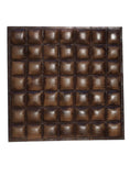 Leather Designer Multi Cubes Decorative Wall Tiles Brown, Leather Tiles - CrabRocks, LeatherfashionOnline
 - 1