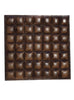 Leather Designer Multi Cubes Decorative Wall Tiles Brown, Leather Tiles - CrabRocks, LeatherfashionOnline
 - 1